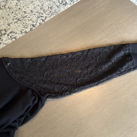 Calvin Klein Sweater Dress w Lace Sleeves - Picture 9 of 11